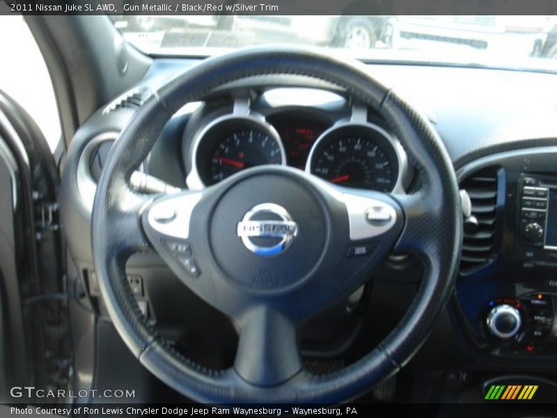 Gun Metallic / Black/Red w/Silver Trim 2011 Nissan Juke SL AWD