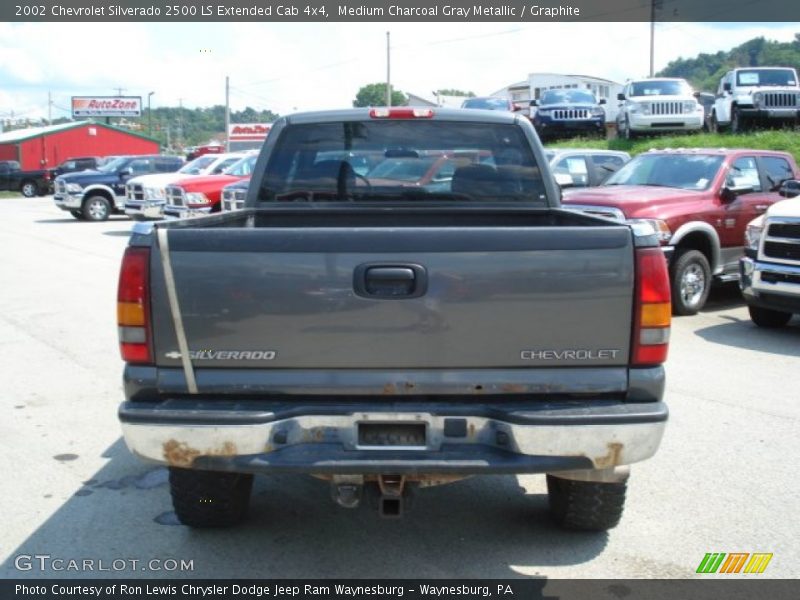 Medium Charcoal Gray Metallic / Graphite 2002 Chevrolet Silverado 2500 LS Extended Cab 4x4