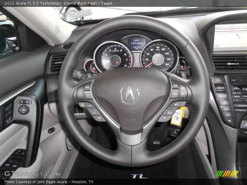 Crystal Black Pearl / Taupe 2012 Acura TL 3.5 Technology