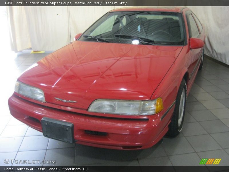 Vermillion Red / Titanium Gray 1990 Ford Thunderbird SC Super Coupe