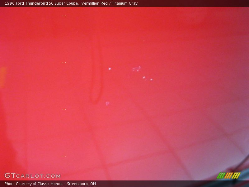 Vermillion Red / Titanium Gray 1990 Ford Thunderbird SC Super Coupe