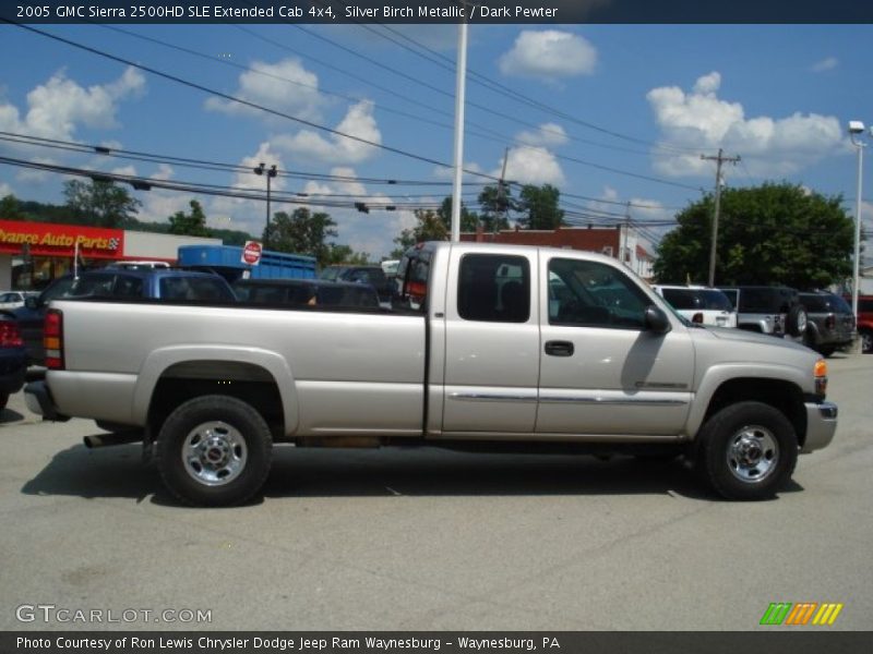 Silver Birch Metallic / Dark Pewter 2005 GMC Sierra 2500HD SLE Extended Cab 4x4