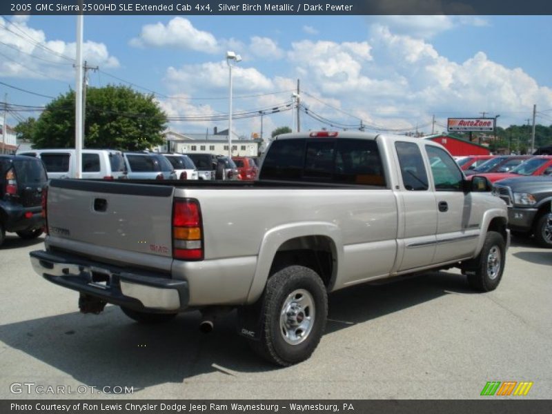 Silver Birch Metallic / Dark Pewter 2005 GMC Sierra 2500HD SLE Extended Cab 4x4