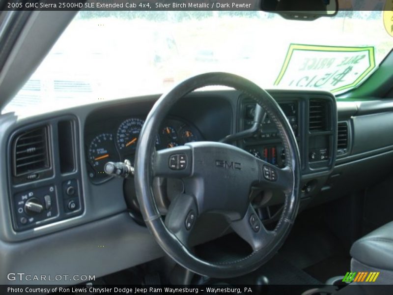 Silver Birch Metallic / Dark Pewter 2005 GMC Sierra 2500HD SLE Extended Cab 4x4