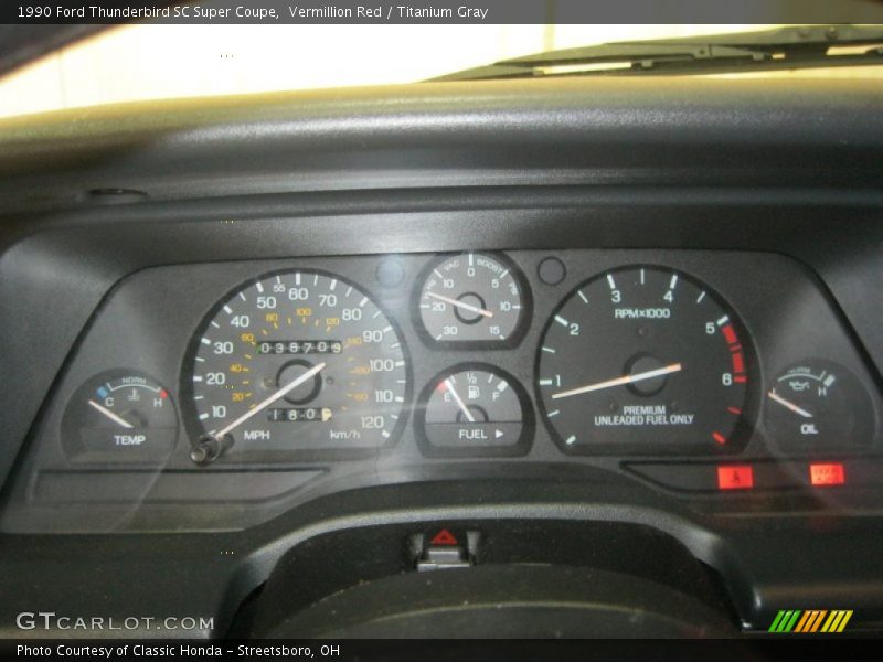  1990 Thunderbird SC Super Coupe SC Super Coupe Gauges