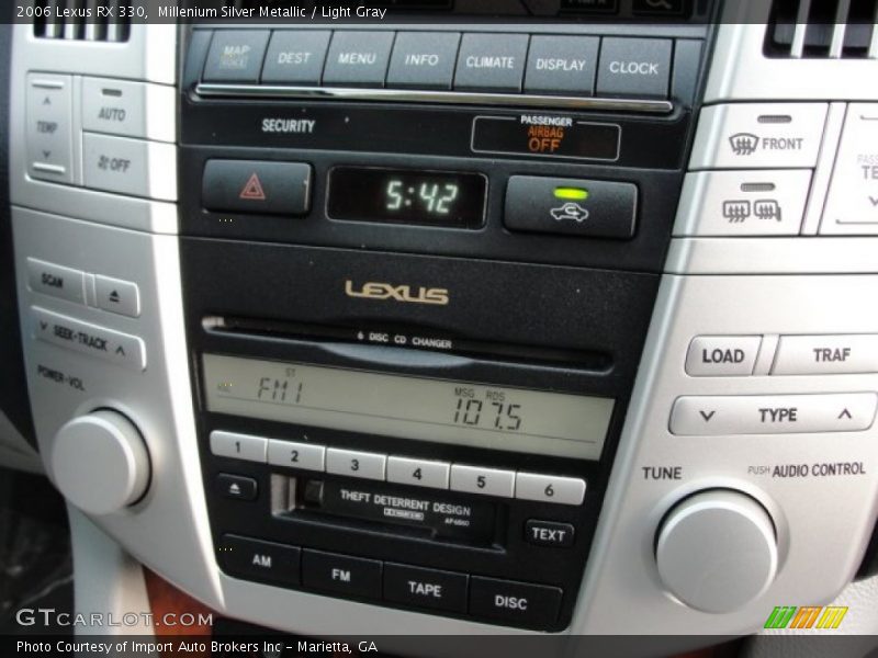 Millenium Silver Metallic / Light Gray 2006 Lexus RX 330