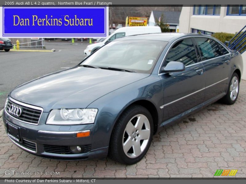 Northern Blue Pearl / Platinum 2005 Audi A8 L 4.2 quattro