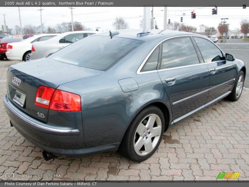 Northern Blue Pearl / Platinum 2005 Audi A8 L 4.2 quattro