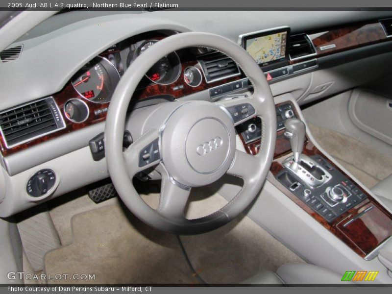 Northern Blue Pearl / Platinum 2005 Audi A8 L 4.2 quattro