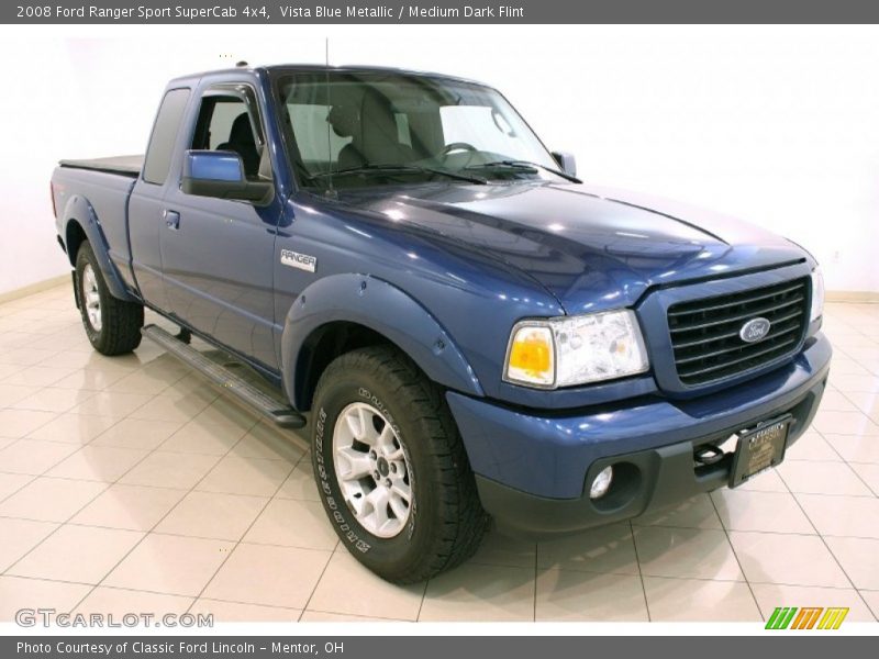 Vista Blue Metallic / Medium Dark Flint 2008 Ford Ranger Sport SuperCab 4x4