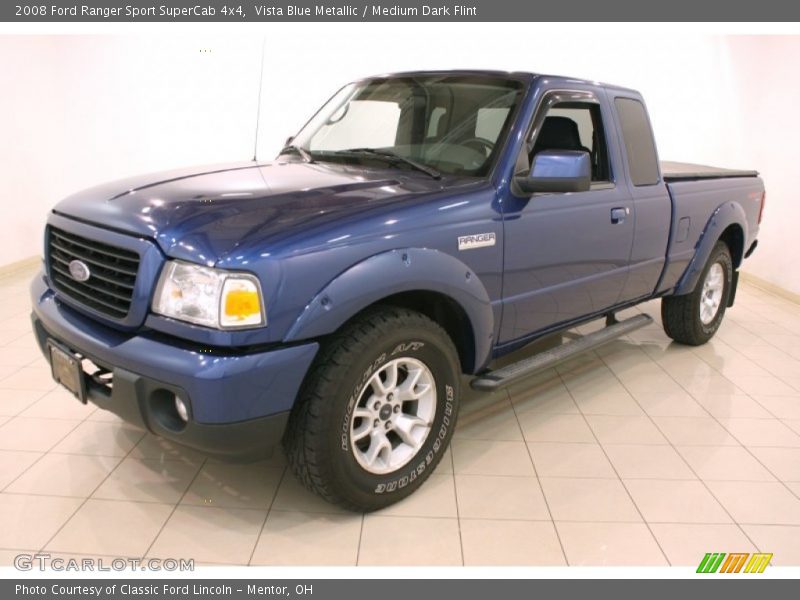 Vista Blue Metallic / Medium Dark Flint 2008 Ford Ranger Sport SuperCab 4x4