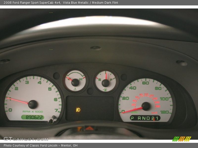 Vista Blue Metallic / Medium Dark Flint 2008 Ford Ranger Sport SuperCab 4x4