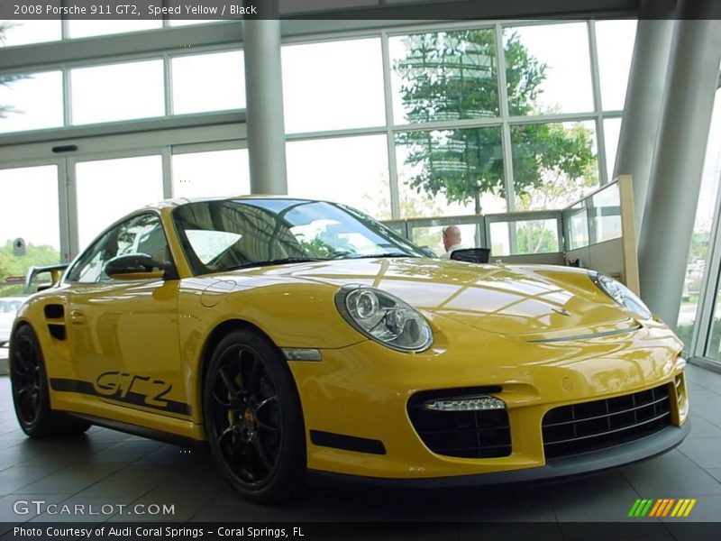 Speed Yellow / Black 2008 Porsche 911 GT2