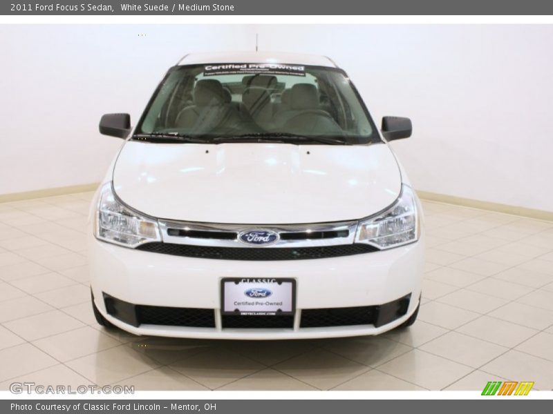 White Suede / Medium Stone 2011 Ford Focus S Sedan