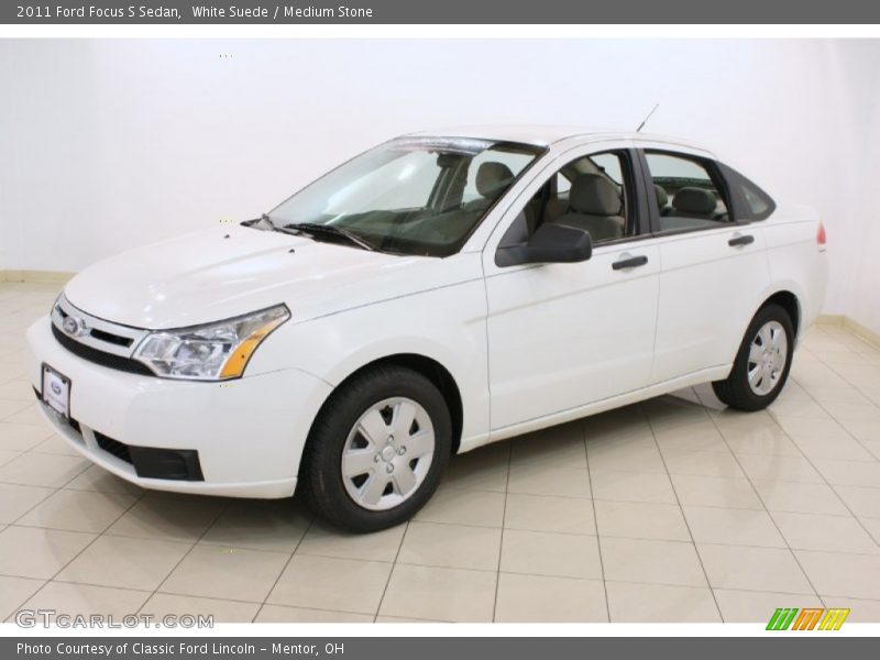 White Suede / Medium Stone 2011 Ford Focus S Sedan