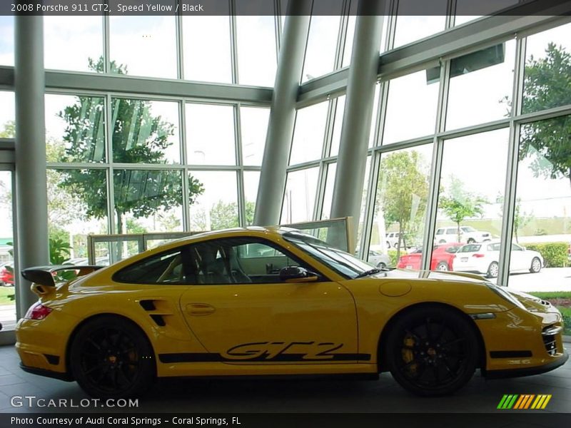 Speed Yellow / Black 2008 Porsche 911 GT2