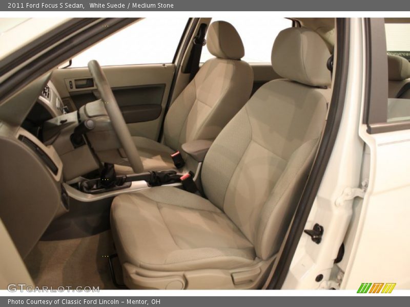 White Suede / Medium Stone 2011 Ford Focus S Sedan