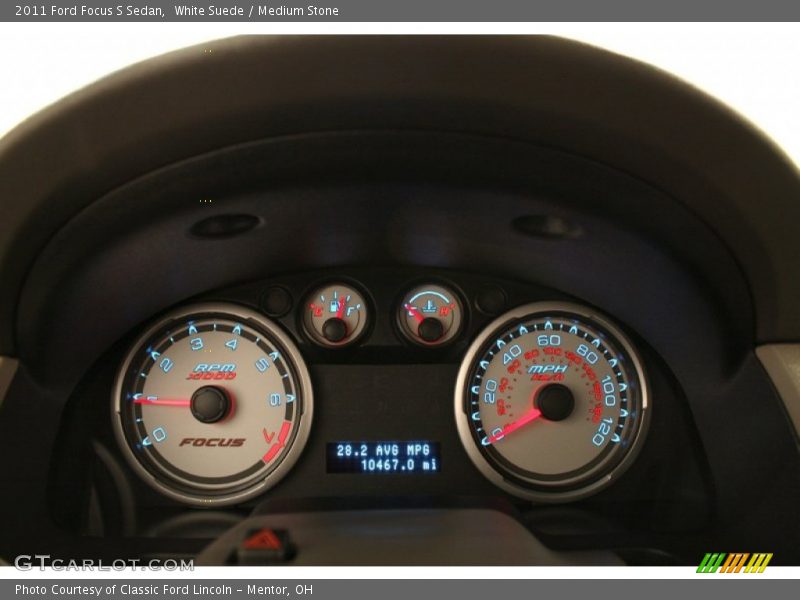 White Suede / Medium Stone 2011 Ford Focus S Sedan