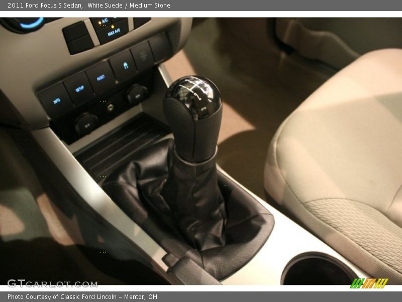 White Suede / Medium Stone 2011 Ford Focus S Sedan