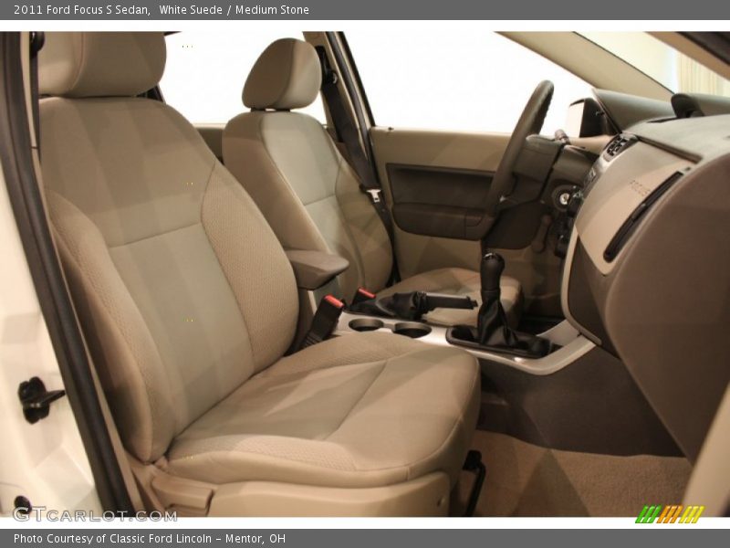White Suede / Medium Stone 2011 Ford Focus S Sedan