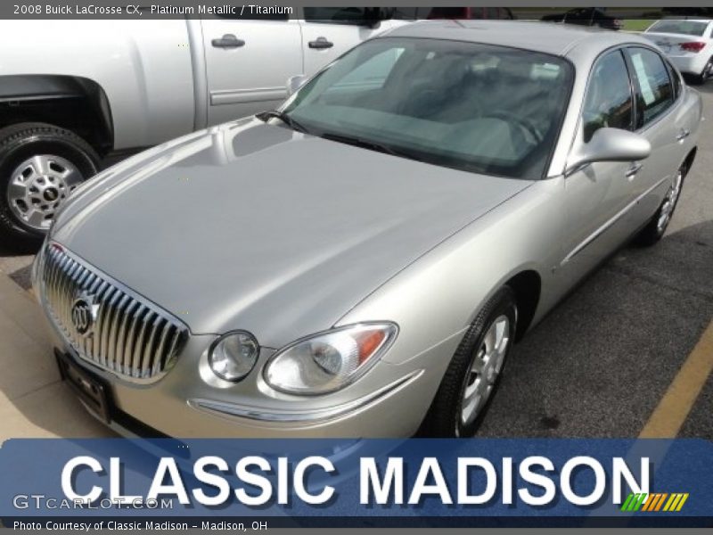 Platinum Metallic / Titanium 2008 Buick LaCrosse CX