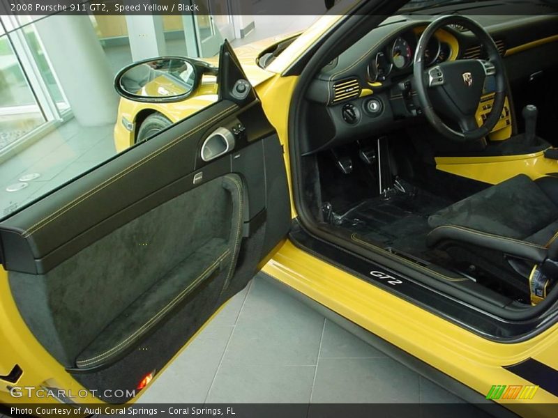 Speed Yellow / Black 2008 Porsche 911 GT2