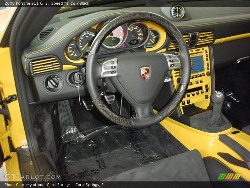 Speed Yellow / Black 2008 Porsche 911 GT2