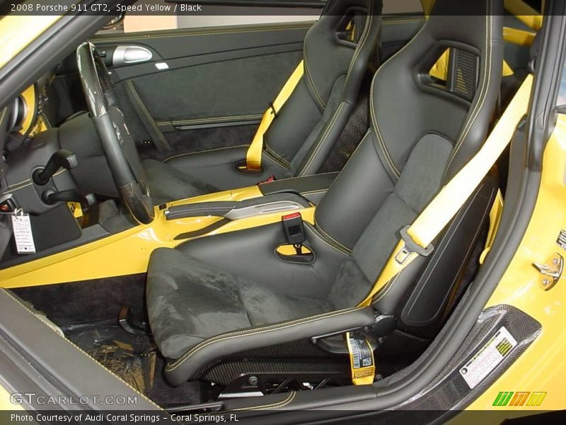Speed Yellow / Black 2008 Porsche 911 GT2