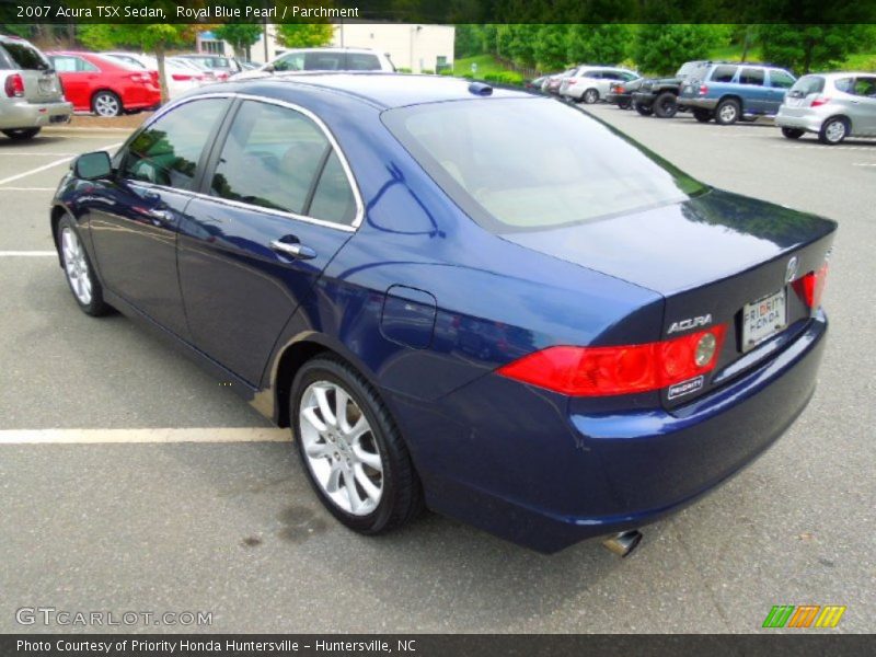 Royal Blue Pearl / Parchment 2007 Acura TSX Sedan