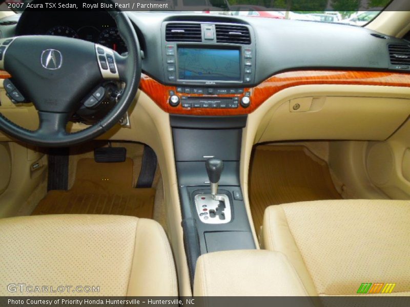 Royal Blue Pearl / Parchment 2007 Acura TSX Sedan