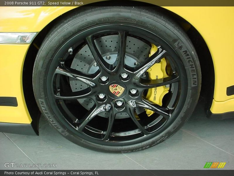 Speed Yellow / Black 2008 Porsche 911 GT2