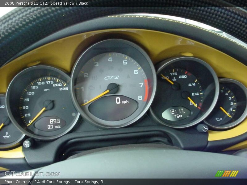 Speed Yellow / Black 2008 Porsche 911 GT2