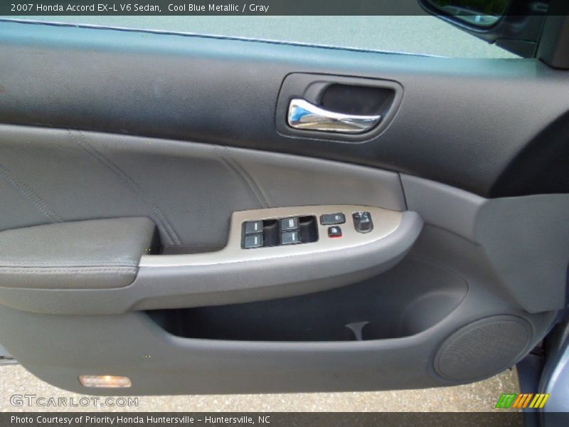 Cool Blue Metallic / Gray 2007 Honda Accord EX-L V6 Sedan