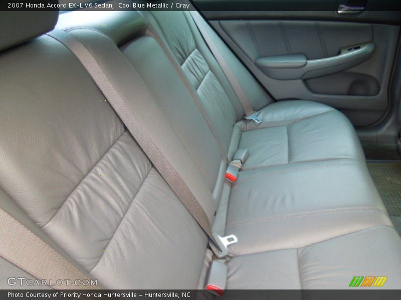 Cool Blue Metallic / Gray 2007 Honda Accord EX-L V6 Sedan