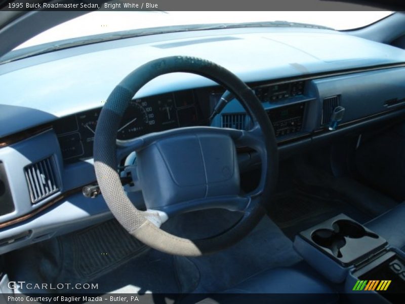 Bright White / Blue 1995 Buick Roadmaster Sedan