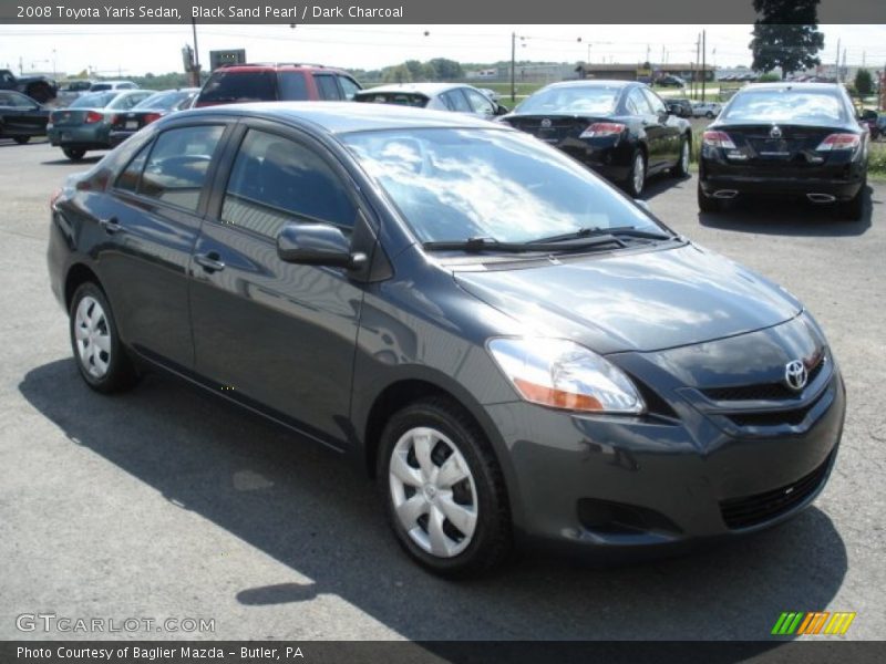 Black Sand Pearl / Dark Charcoal 2008 Toyota Yaris Sedan