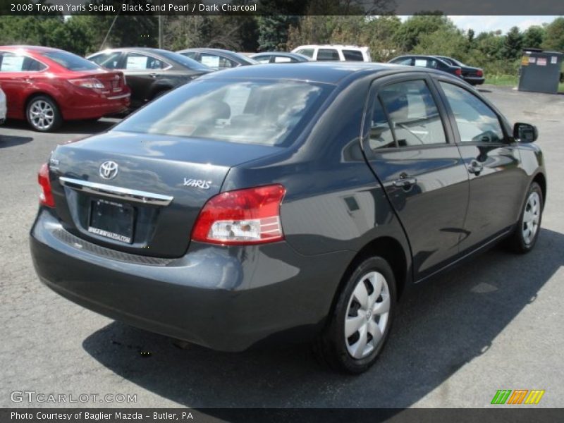 Black Sand Pearl / Dark Charcoal 2008 Toyota Yaris Sedan