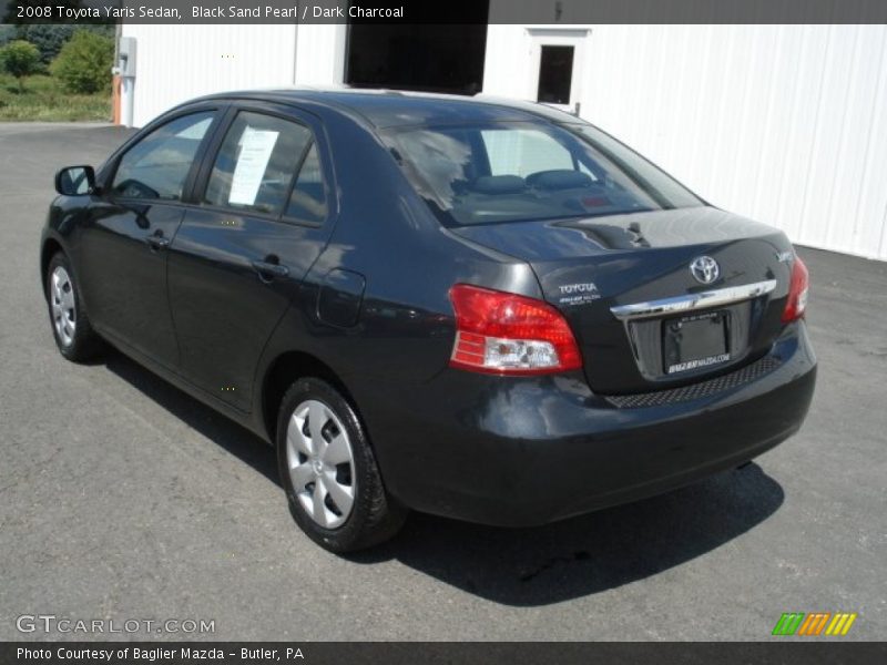 Black Sand Pearl / Dark Charcoal 2008 Toyota Yaris Sedan