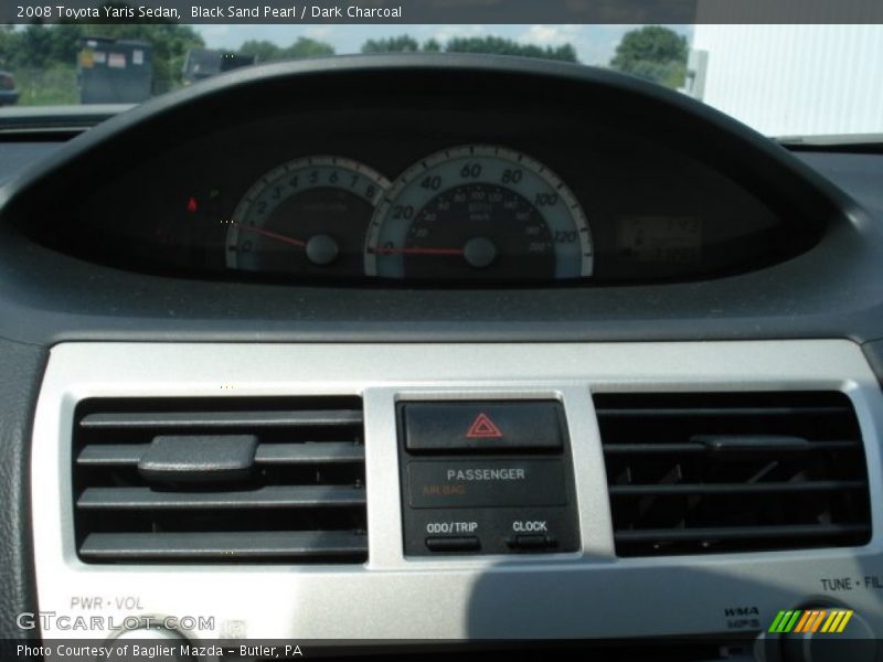 Black Sand Pearl / Dark Charcoal 2008 Toyota Yaris Sedan