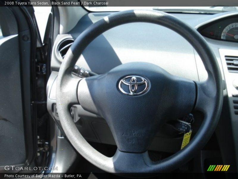 Black Sand Pearl / Dark Charcoal 2008 Toyota Yaris Sedan