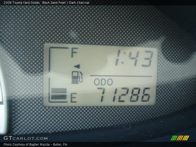 Black Sand Pearl / Dark Charcoal 2008 Toyota Yaris Sedan