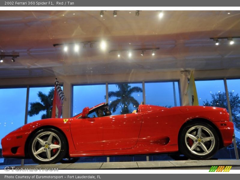 Red / Tan 2002 Ferrari 360 Spider F1
