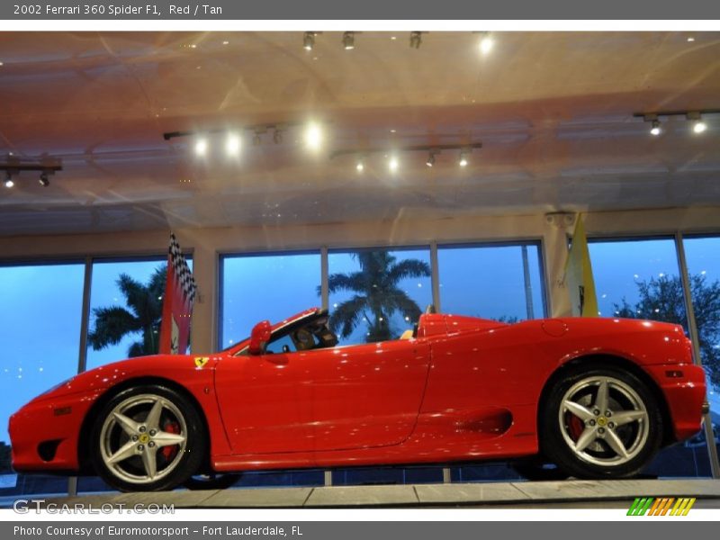 Red / Tan 2002 Ferrari 360 Spider F1