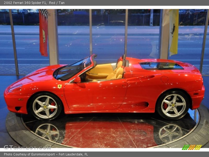 Red / Tan 2002 Ferrari 360 Spider F1