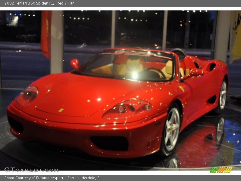 Red / Tan 2002 Ferrari 360 Spider F1