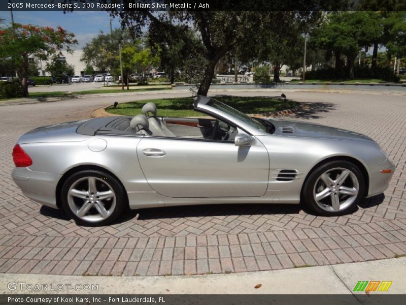 Brilliant Silver Metallic / Ash 2005 Mercedes-Benz SL 500 Roadster