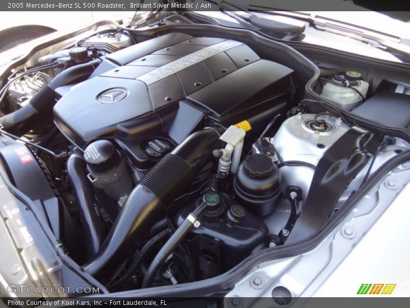 Brilliant Silver Metallic / Ash 2005 Mercedes-Benz SL 500 Roadster