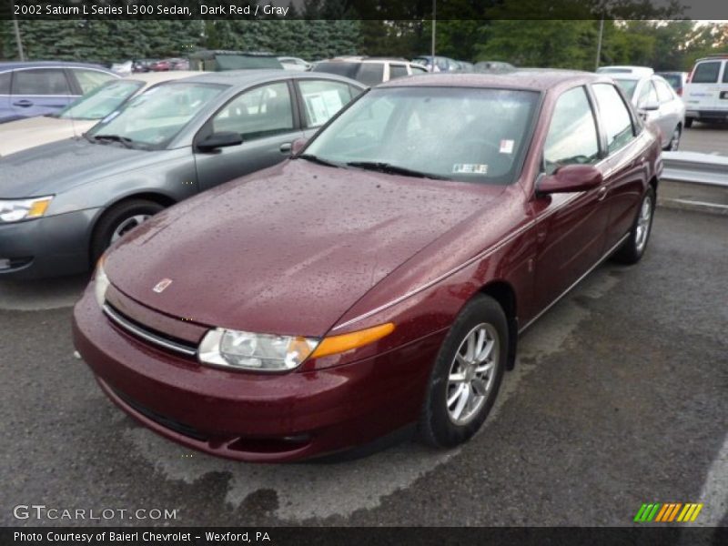 Dark Red / Gray 2002 Saturn L Series L300 Sedan