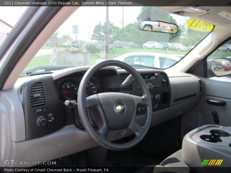 Summit White / Dark Titanium 2011 Chevrolet Silverado 1500 Regular Cab