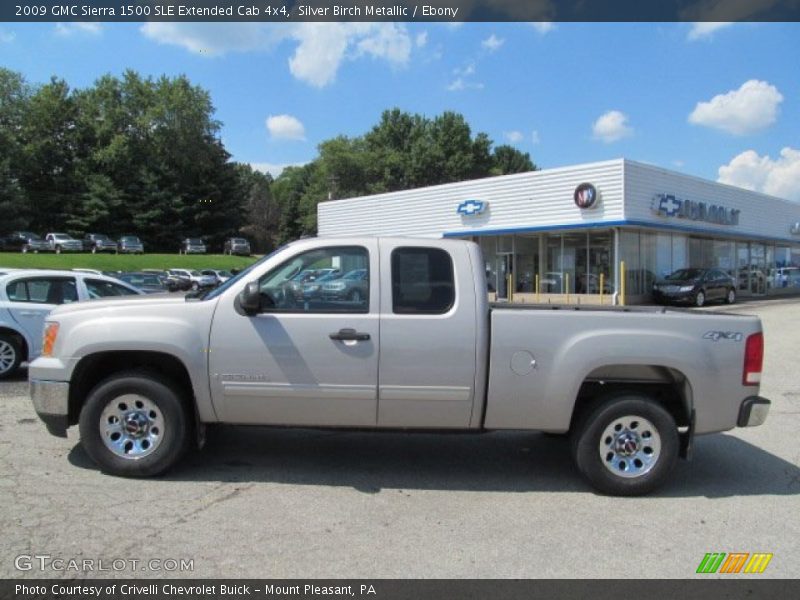  2009 Sierra 1500 SLE Extended Cab 4x4 Silver Birch Metallic